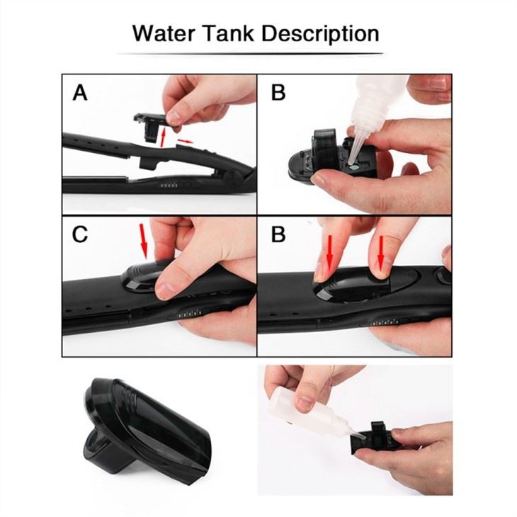 Temperaturkontroll damp hår rettetang