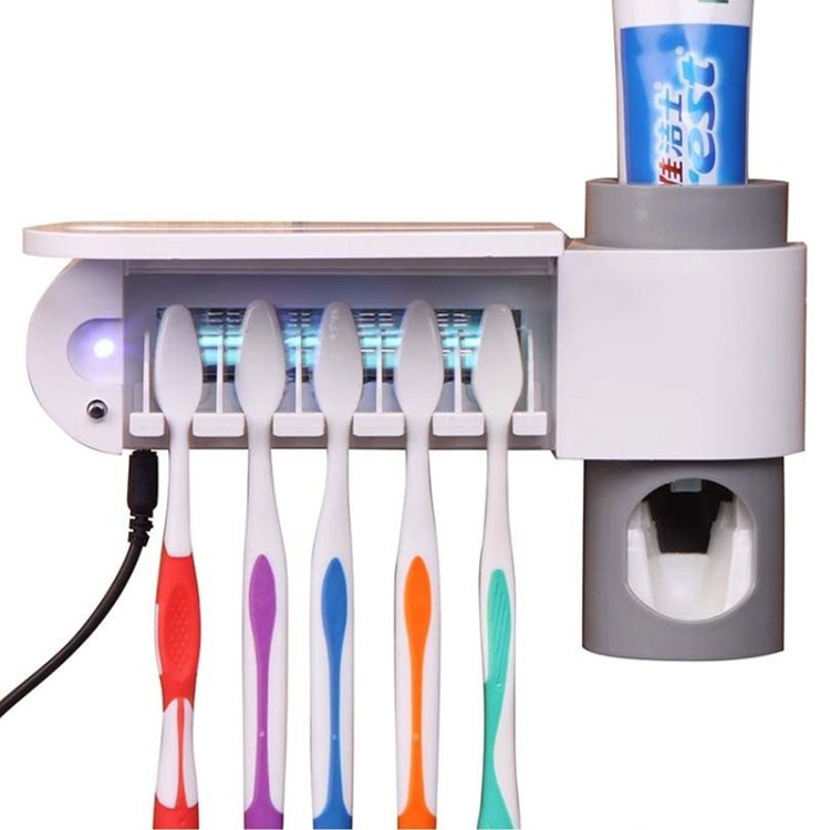 Tannbørste Sanitizer Holder med tannkrem dispenser
