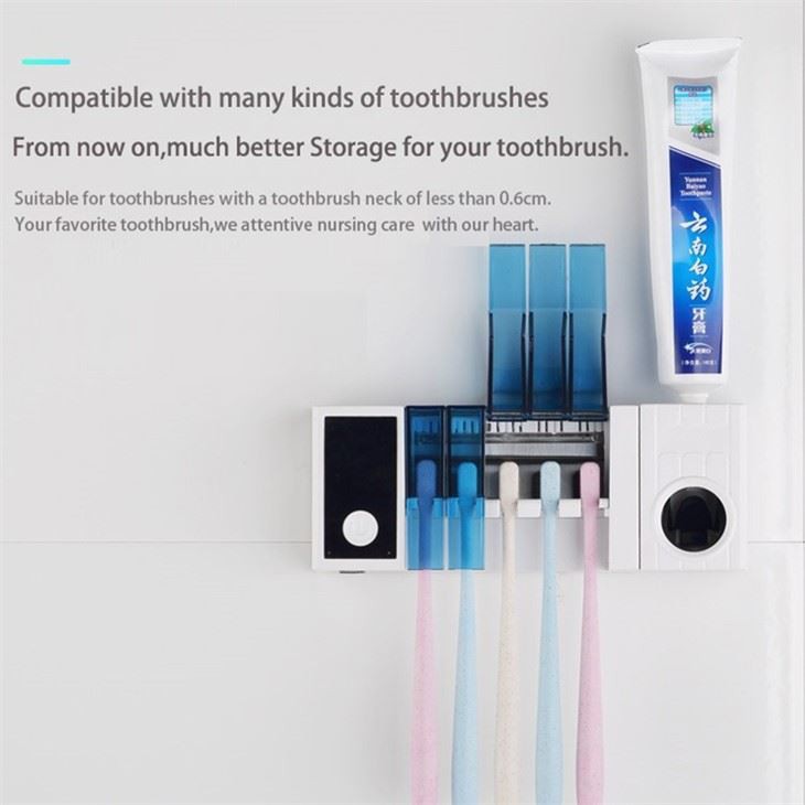 Tannbørste sanitizer holder med tørking