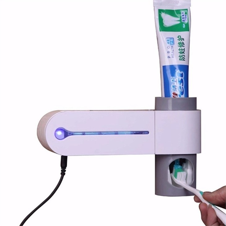 Tannbørste Sanitizer Holder med tannkrem dispenser